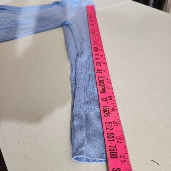 Loft Cardigan Sweater XS Light Blue Open Front Long Cabincore - Picture 10 of 11